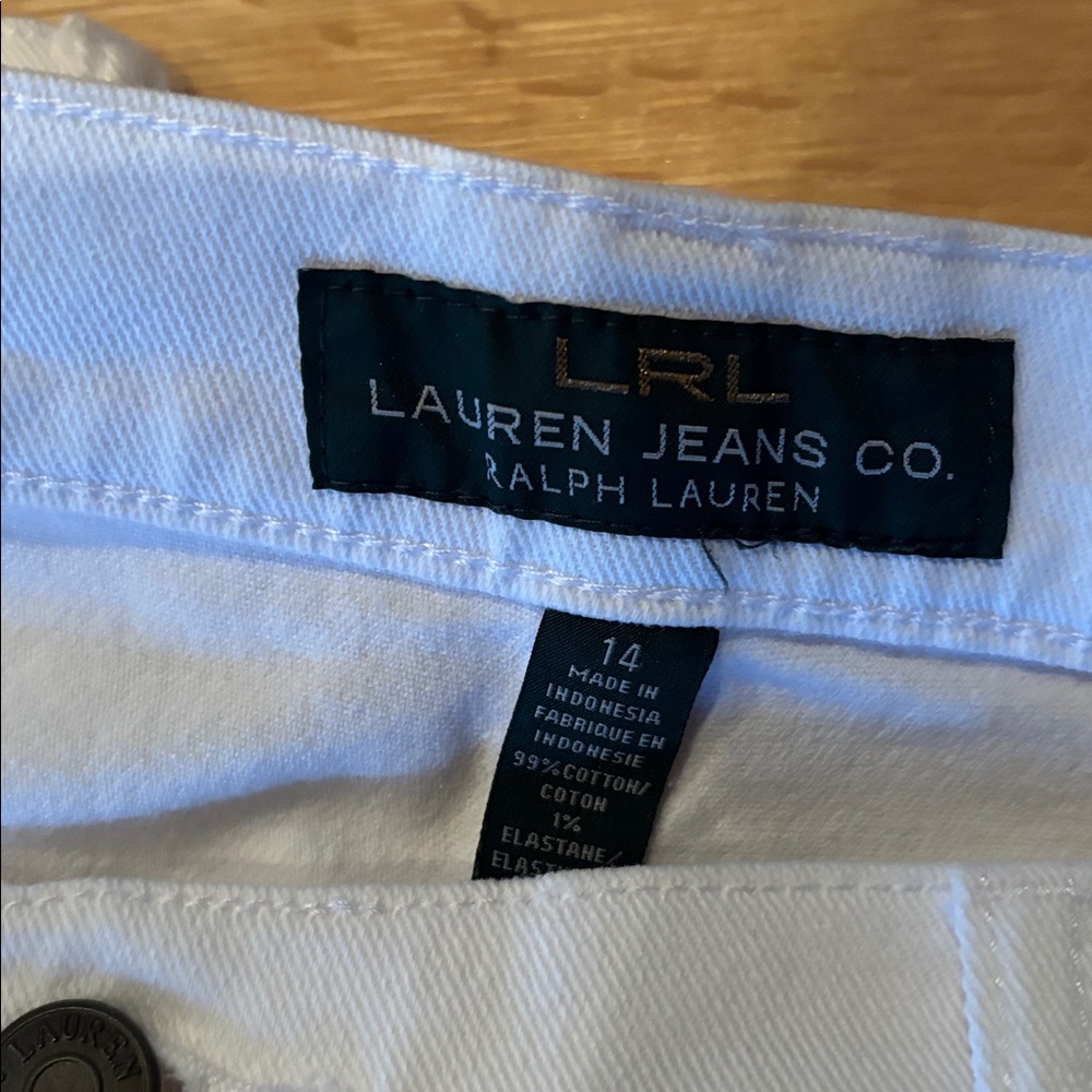 LAUREN JEAN CO by Ralph Lauren size 14 jeans - white - Picture 3 of 5